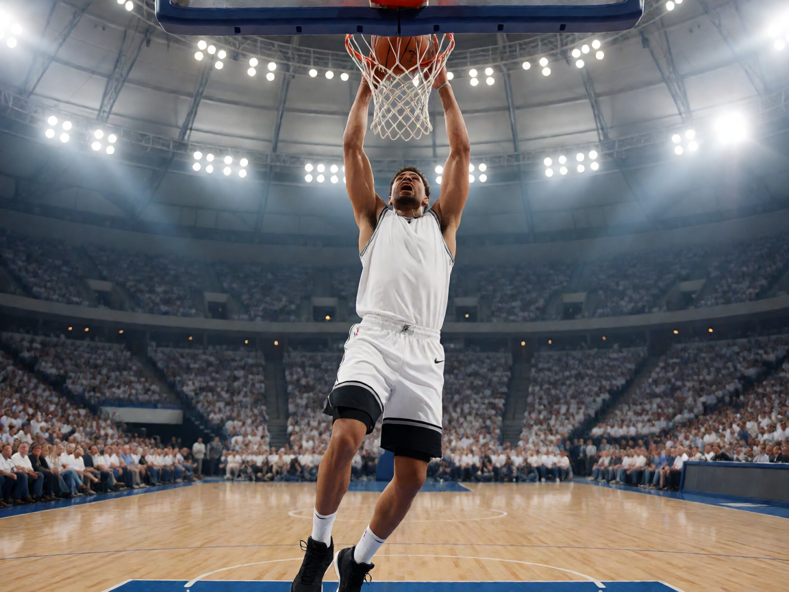 NBA比赛中球员扣篮的精彩瞬间